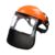 Face Shield Protective Gear Comfortable Clear Lightweight Face Guard Anti Splash for Farm Grinding Landscaping Tasks, Orange
