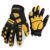 JUMPHIGH Work Gloves for Men, Heavy Ducty TPR Protector Impact Gloves, Anti Vibration Working Gloves, Rigger Gloves, Abrasion Resistance Safety Gloves, Flex Grip, Touch Screen (Black/Yellow M)