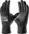COOLJOB 12/60 Pairs Safety Work Gloves Pack Bulk with Grip PU Coating, 13 Gauge Seamless Knit Gloves with Polyurethane Dipped for Warehouse Working, Breathable Lightweight for Men Women, Black Large