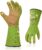 Vgo 1-Pair Ladies’ Synthetic Leather Gardening Gloves, Long Sleeves Gauntlet, Breathable & Grip Work Gloves, High Dexterity, Washable (Size M, Green, SL7445)