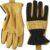 Midwest Unisex Usa Sewn Leather Glove, Black Spandex With Gold Leather, 1 Unit US