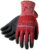 West Chester Protective Gear 030S/XL West County Gardener Gloves – X-Large, Crimson/Slate, Protective Work Gloves with Foam Nitrile Palm, Fingertip Coating